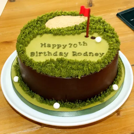 Golf themed birthday cake
